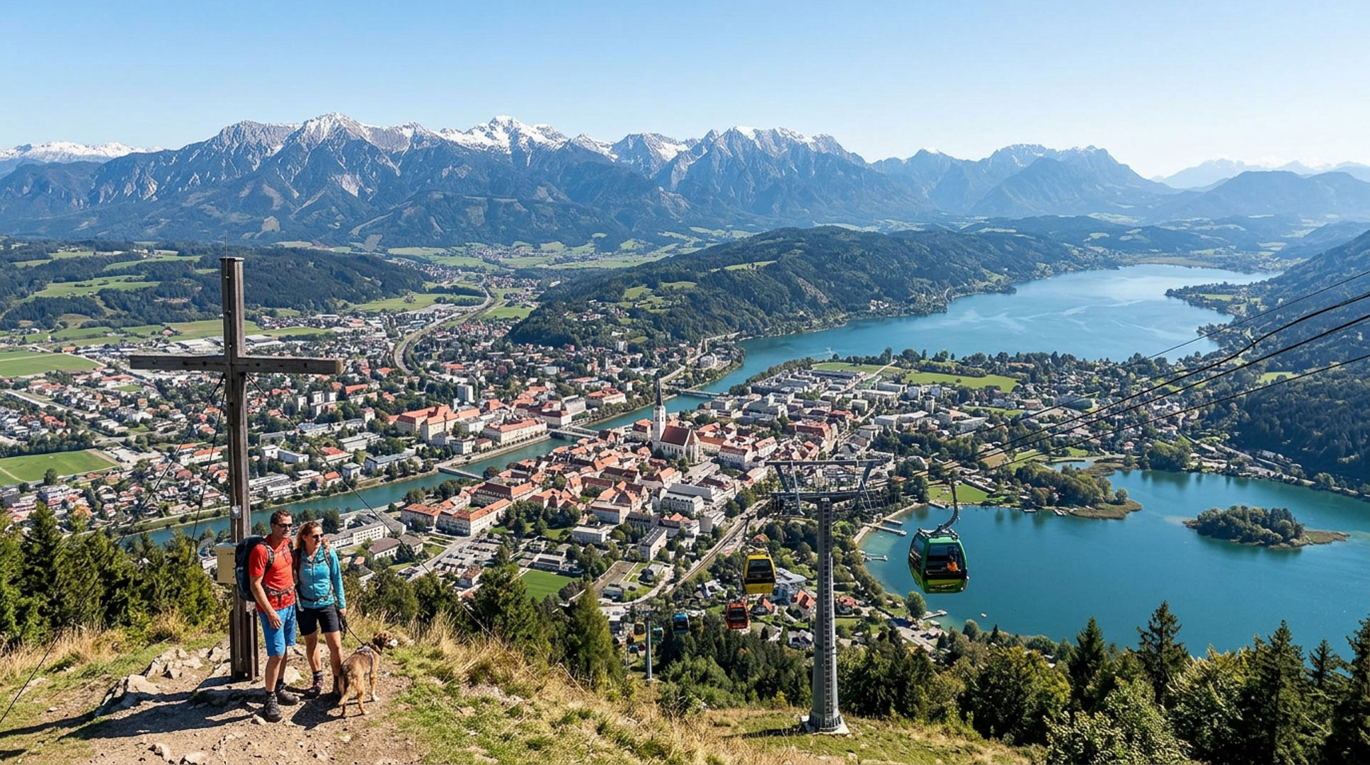 Blick auf die Kärntner Seenlandschaft